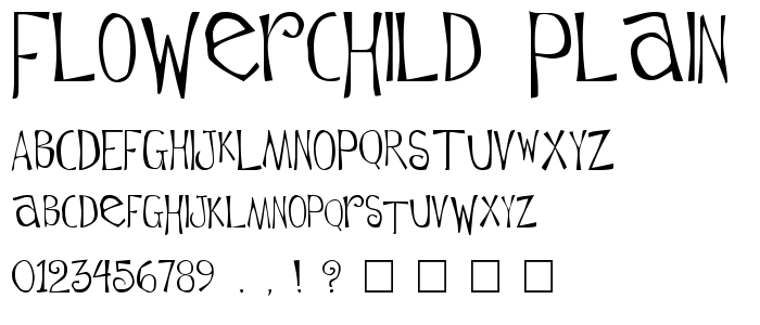 Flowerchild Plain font